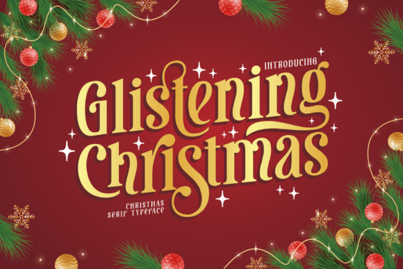 Glistening Christmas Typeface: Elevate Holiday Web Design