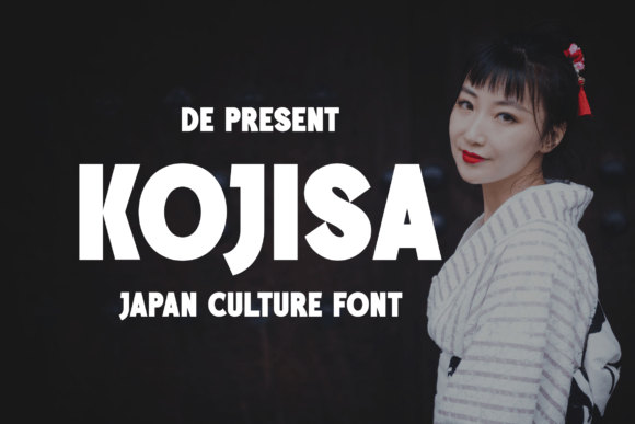 Kojisa Typeface: Bold Japanese-Inspired Display Font for Makers