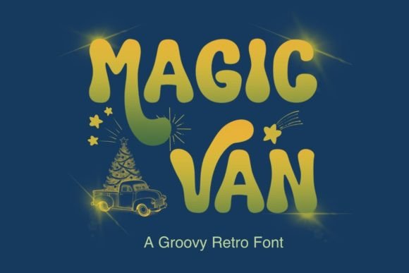 Magic Van Typeface: A Retro Display Font for Authentic Brand Identity