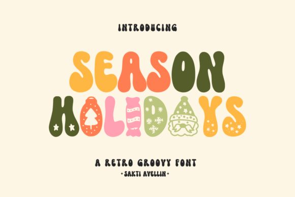 Season Holidays: A Retro Display Font for Festive Web Design