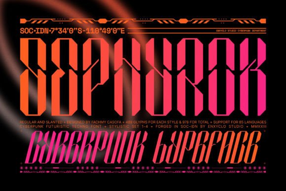Sephyrok: The Cyberpunk Display Font for Bold Craft Designs