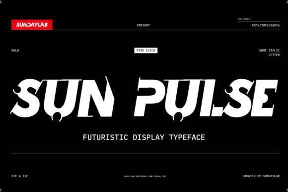 Sun Pulse: A Futuristic Display Typeface for Modern Editorial Design