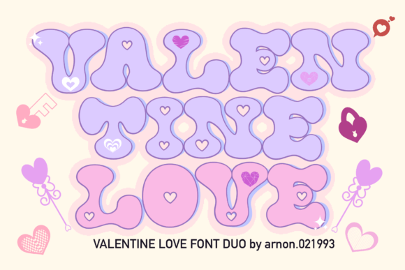 Valentine Love Display Font for Web Design