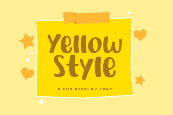 Yellow Style: A Playful Display Font for Vibrant Brand Identity